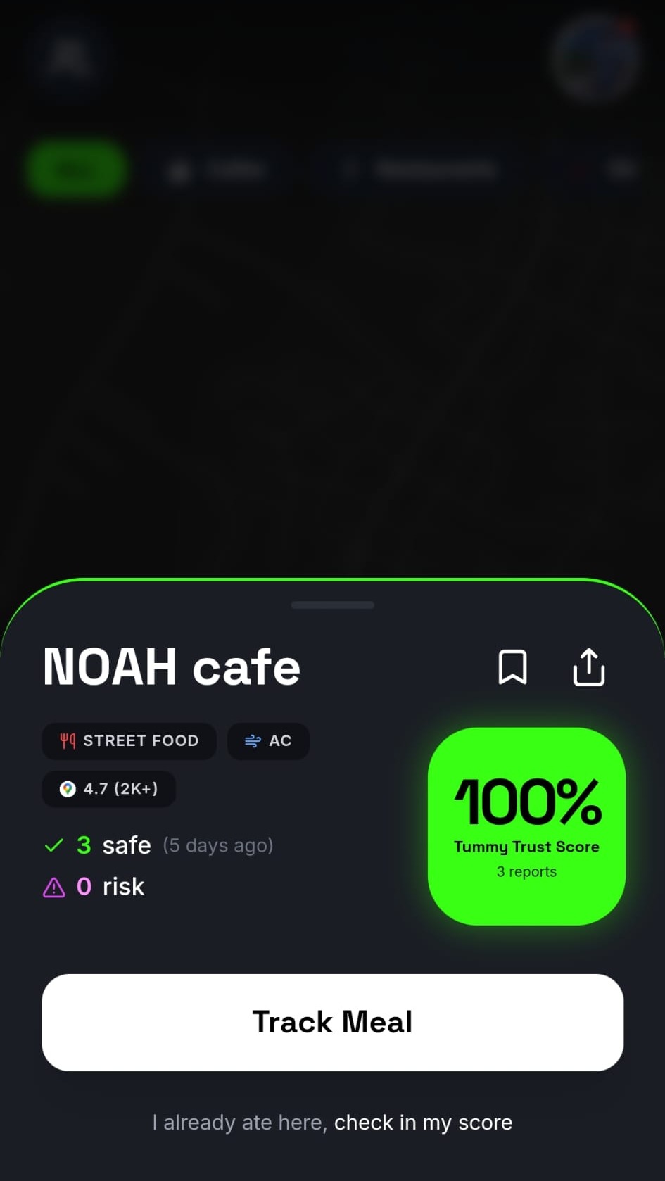 100% Tummy Trust Score at NOAH cafe